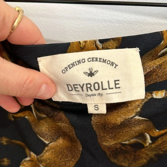 OPENING CEREMONY x DEYROLLE rare fox print skirt size small - Picture 3 of 4